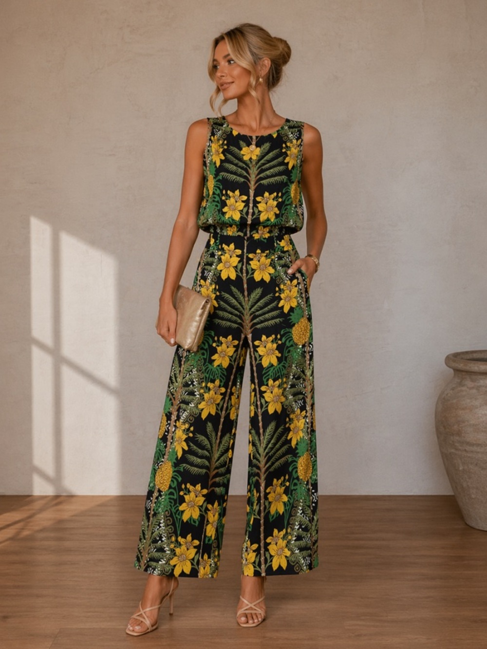 New Rose & Olive Matching Set pants and top size M